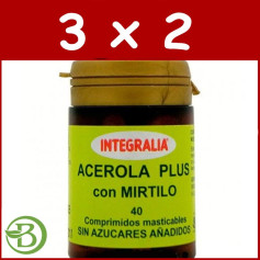 Pack 3x2 Acerola Plus con Mirtilo Integralia