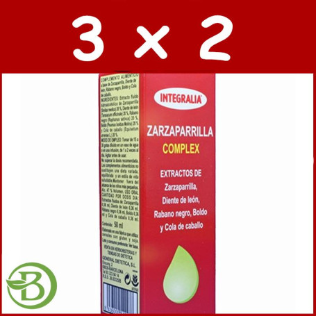 Pack 3x2 Zarzaparrilla Complex 50Ml. Integralia