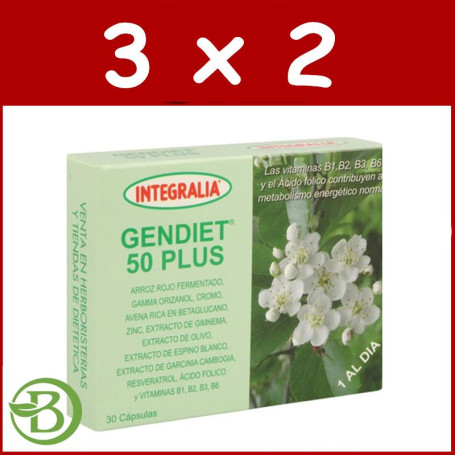 Pack 3x2 Gendiet 50 Plus 30 Cápsulas Integralia