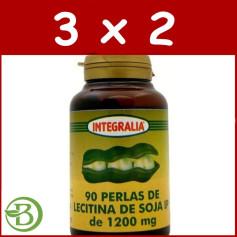 Pack 3x2 Lécithine de Soja 1200 90 Perles Integralia