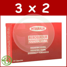 Pack 3x2 Mémorandum Phosphatidylsérine 45 Gélules Integralia