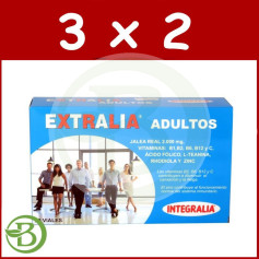 Pack 3x2 Extralia Adultes 20 Ampoules Integralia