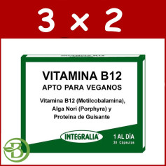 Pack 3x2 Vegan Vitamine B12 30 Gélules Integralia