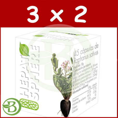 Pack 3x2 Hepatosphere 45 Capsulas Ergonat