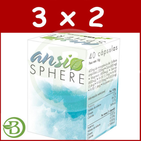 Pack 3x2 Ansiosphere 40 Capsulas Ergonat