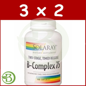 Pack 3x2 B Complex 75 100 Cápsulas Solaray