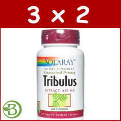 Pack 3x2 Tribulus 450Mg. 60 gélules Solaray