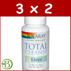 Pack 3x2 Total Cleanse Foie 60 Gélules Solaray