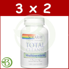 Pack 3x2 Total Cleanse Multisystème 120 Gélules Solaray