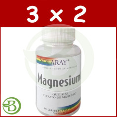 Pack 3x2 Magnésium 90 Gélules Solaray