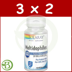 Pack 3x2 Multidophilus 12 Souches 50 Gélules Solaray