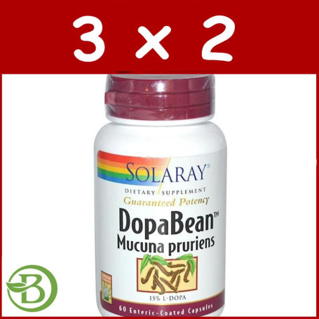 Pack 3x2 Dopabean 60 Cápsulas Vegetales Solaray