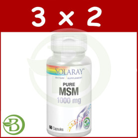 Pack 3x2 Msm Pure 1.000Mg. 60 Cápsulas Solaray