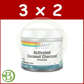 Pack 3x2 Carbón Activo 75Gr. Solaray