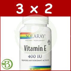 Pack 3x2 Vitamine E 50 Gélules Solaray