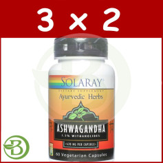 Pack 3x2 Ashwagandha 470Mg. 60 gélules Solaray