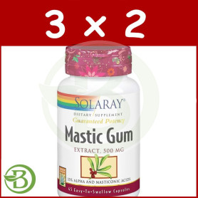 Pack 3x2 Mastic Gum 500Mg. 45 Cápsulas Vegetales Solaray