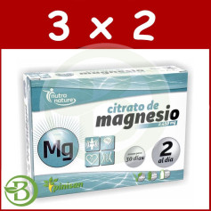 Pack 3x2 Citrate de Magnésium 30 Gélules Pinisan