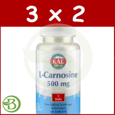 Pack 3x2 L-Carnosine 500Mg. 30 comprimés Kal