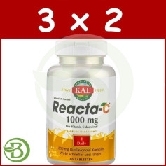 Pack 3x2 Kal Reacta C 1 000 mg. 60 comprimés Kal