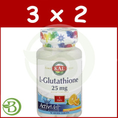 Pack 3x2 L-Glutathion 25Mg. 90 comprimés Kal