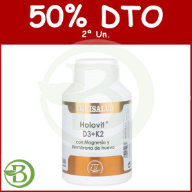 Holovit D3+K2 con Magnesio 180 Cápsulas Equisalud Pack (2a Ud al 50%)
