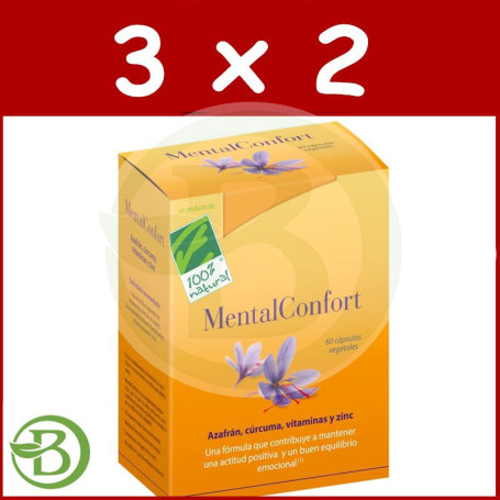 Pack 3x2 Mentalconfort 60 Cápsulas 100% Natural