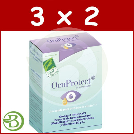 Pack 3x2 Ocuprotect 30 Cápsulas y 30 Perlas 100% Natural