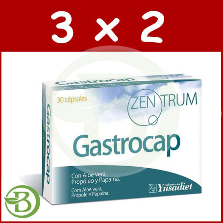 Pack 3x2 Zentrum Gastrocap 30 Cápsulas Ynsadiet