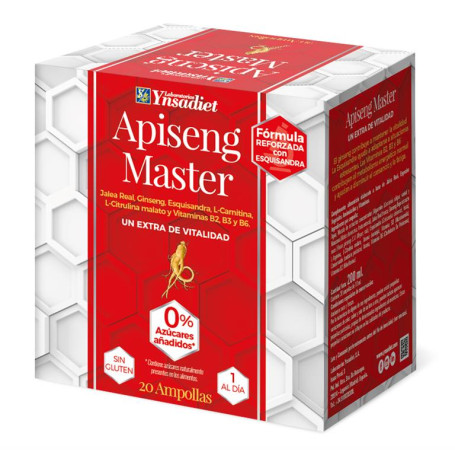 Apiseng Master 0% Sucre Boite De 20 Ampoules Ynsadiet