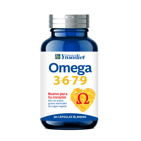 Oméga 3-6-7-9 Conteneur de 30 Capsules. Ynsadiet