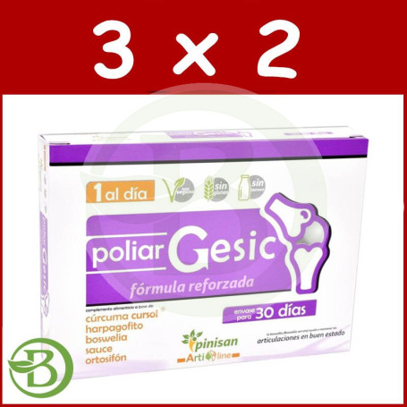 Pack 3x2 Poliar Gesic 30 Cápsulas Pinisan