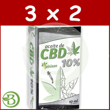 Pack 3x2 Aceite De Cbd 10% 10Ml. Pinisan