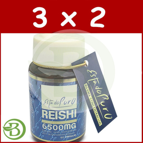 Pack 3x2 Reishi 6.500Mg. 60 Cápsulas Estado Puro