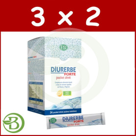 Pack 3x2 Diurerbe Forte Limón 24 Pocket Drink ESI - Trepat Diet