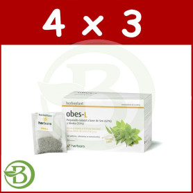 Pack 4x3 Herboplant Obes-L 20 Filtros Herbora