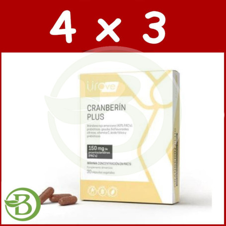 Pack 4x3 Cranberin Plus 30 Capsulas Herbora