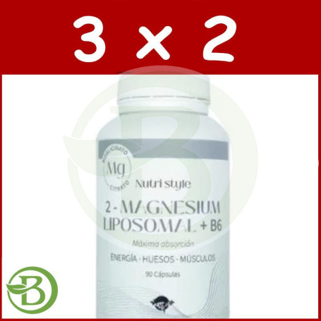 Pack 3x2 Magnesium 2 Liposomal + B6 90Capsulas Espadiet