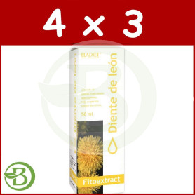 Pack 4x3 Fitoextract Diente de León 50Ml. Eladiet