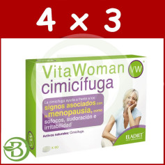 Pack 4x3 Vitawoman Cimicifuga 60 Comprimés Eladiet