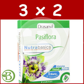 Pack 3x2 Pasiflora 30 Cápsulas Drasanvi