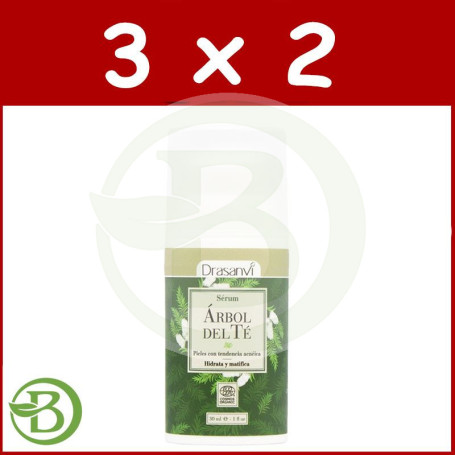 Pack 3x2 Serum Facial Árbol De Té Bio 30Ml. Drasanvi