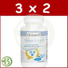 Pack 3x2 Oméga 3-6-9 1 000Mg. 100 perles Drasanvi