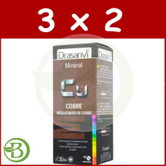 Pack 3x2 Cobre Bisglicinato 90 Comprimidos Drasanvi