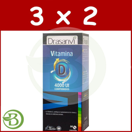 Pack 3x2 Vitamina D3 90 Comprimidos Drasanvi