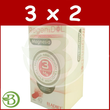 Pack 3x2 Regendol Magnesio 40 Comprimidos Eladiet