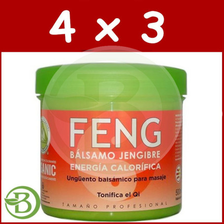 Pack 4x3 Ungüento Bálsamo Jengibre 500Ml. Feng