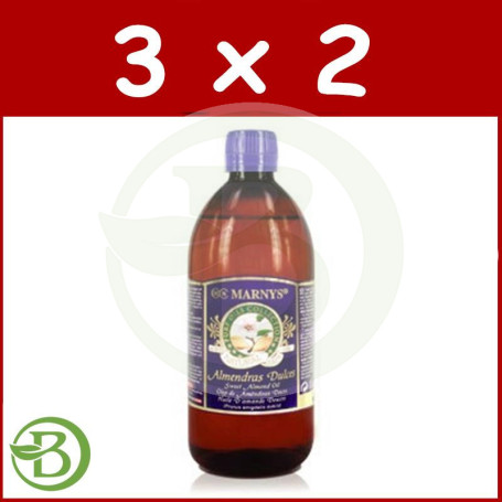 Pack 3x2 Aceite Puro de Almendras Dulces 1000Ml. Marnys