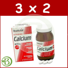 Pack 3x2 Calcium 600Mg. (Comprimés à croquer) Aide à la santé