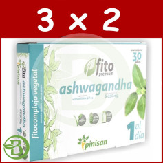 Pack 3x2 Ashwagandha 30 Capsules Phyto Premium, Pinisan